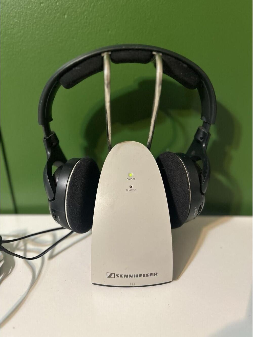 Sennheiser Wireless RF TV Headphones Over-Ear w/ Charging Dock RCA